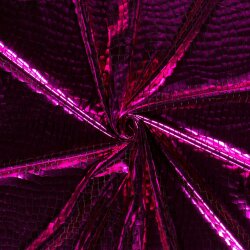 Folienjersey Reptiloptik Uni - pink