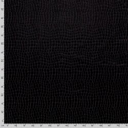 Folienjersey Reptiloptik Uni - schwarz