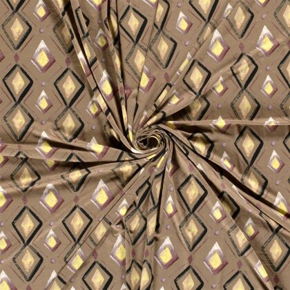 Viskose Jersey Rautenkette - beige
