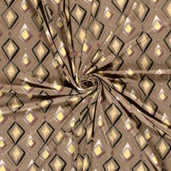 Viskose Jersey Rautenkette - beige