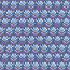 Viskose Popeline magische Blumenreihen - indigo