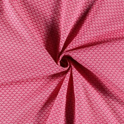 Baumwollpopeline Fächermuster - pink
