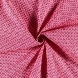 Baumwollpopeline Fächermuster - pink