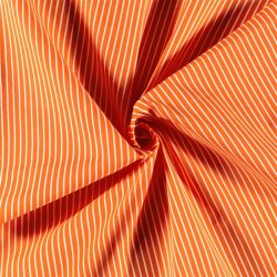 Baumwollpopeline Streifen - orange