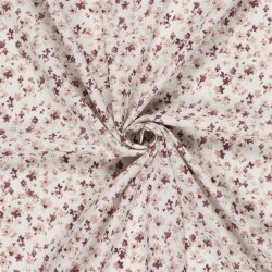 Musselin Digital kleine Blüten - creme