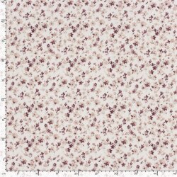 Musselin Digital kleine Blüten - creme