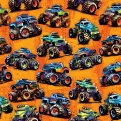 Softshell Digital Monstertrucks - orange