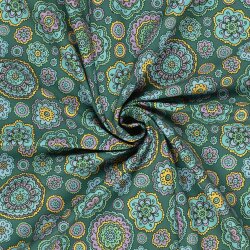 Softshell Digital Mandala-Blumen - meeresgrün