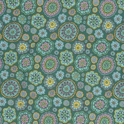 Softshell Digital Mandala-Blumen - meeresgrün