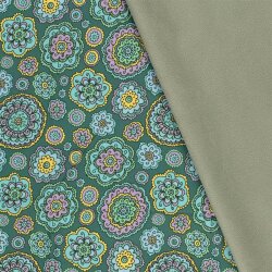 Softshell Digital Mandala-Blumen - meeresgrün