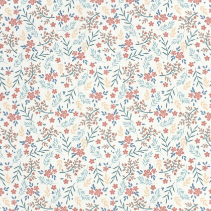 Funktions und Badeanzugstoff LSF50 Recycled kleine Zweige - creme