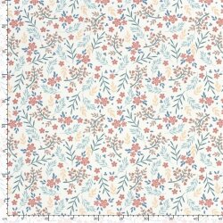 Funktions und Badeanzugstoff LSF50 Recycled kleine Zweige - creme