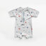 Funktions und Badeanzugstoff LSF50 Recycled kleine Krabben - weiss