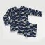 Funktions und Badeanzugstoff LSF50 Recycled Haie - nachtblau