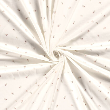 Baumwolljersey Blümchen - creme