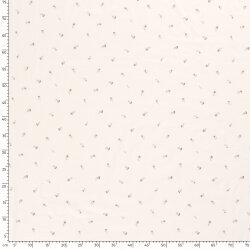 Baumwolljersey Blümchen - creme