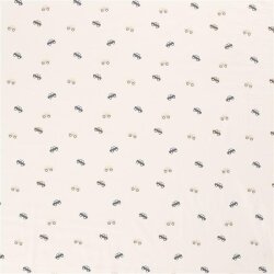 Baumwolljersey kleine Autos - creme