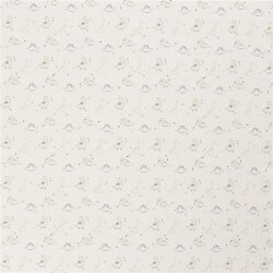 Baumwolljersey süsse Dinos - creme