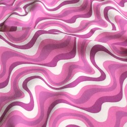 Baumwolljersey Farbwellen - pink