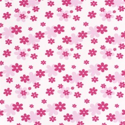 Baumwolljersey pinker Blütenregen - creme