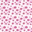 Baumwolljersey pinker Blütenregen - creme