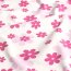 Baumwolljersey pinker Blütenregen - creme