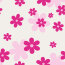 Baumwolljersey pinker Blütenregen - creme