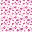Baumwolljersey pinker Blütenregen - creme