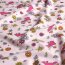 Baumwolljersey Blumenrollschuhe - hellpink