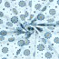 Baumwolljersey Peace Blumen - hellblau