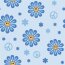 Baumwolljersey Peace Blumen - hellblau