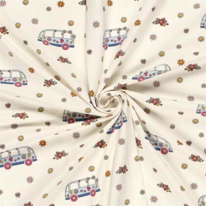 Baumwolljersey Hippiebus - creme