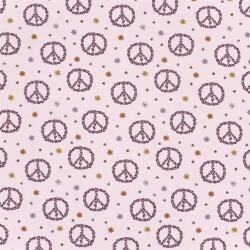 Baumwolljersey Blüten-Peace - hellpink