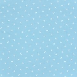 Baumwolljersey kleine Anker - dunkeleisblau