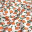 Baumwolljersey Orangen - weiss