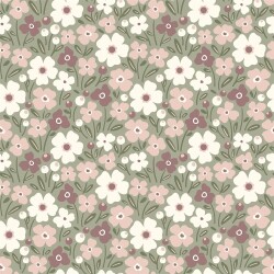Baumwollpopeline rosa Blümchenwiese - helloliv