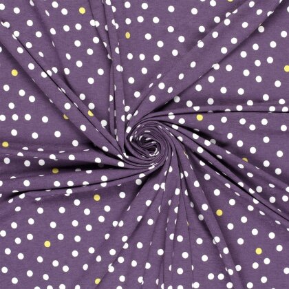 Viskose Jersey wilde Punkte - violett