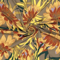 Viskose Jersey magische Blüte - taupe