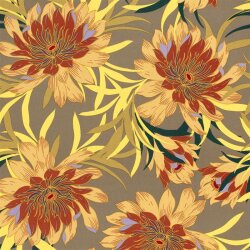 Viskose Jersey magische Blüte - taupe