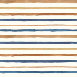 Baumwolljersey Digital Organic Aquarell Streifen - wollweiss