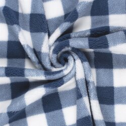 Sherpa Fleece Kariert - dunkelblau