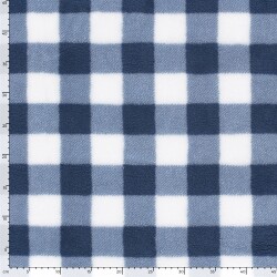 Sherpa Fleece Kariert - dunkelblau