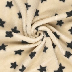 Sherpa Fleece Sterne - hellbeige