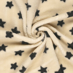 Sherpa Fleece Sterne - hellbeige