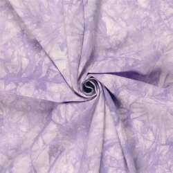 Viskose Leinen Batikmuster - helllila