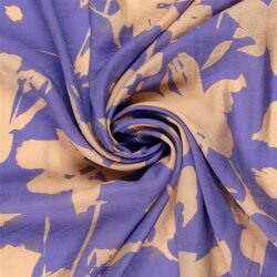 Viskose Nylon Mix LIGHT Köper Blumen - viola