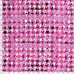 Viskose Nylon Mix light Köper Hahnentritt - pink