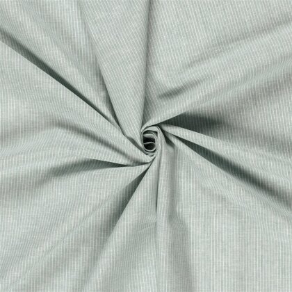 Leinen Chambray Mini Streifen Melange - antikgrün