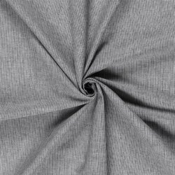 Leinen Chambray Mini Streifen Melange - schwarz