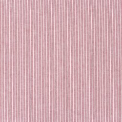 Leinen Chambray Streifen Melange - dunkelrot
